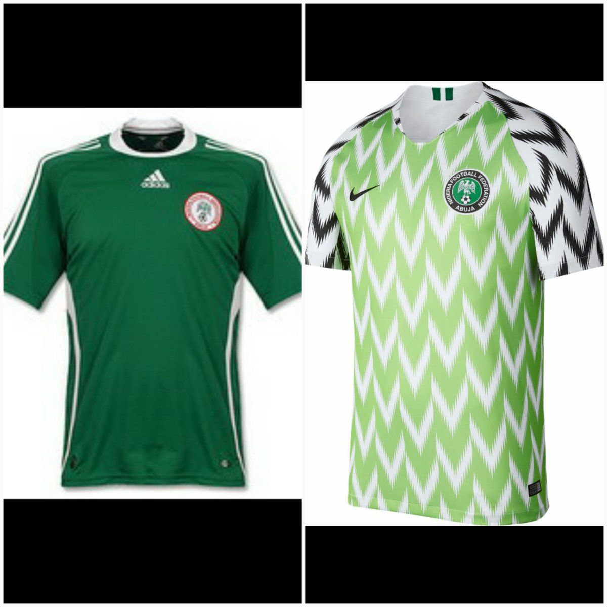 The Nigerian Football jersey too wasn't spared in the #10yearschallenge New patterns,new designs.. Patronize us for your Original pocket friendly Jerseys for both clubs and Country
#jersey #sports #giftshop #jerseystores #premiereleague #giftideas #gifts #10yearschallenge