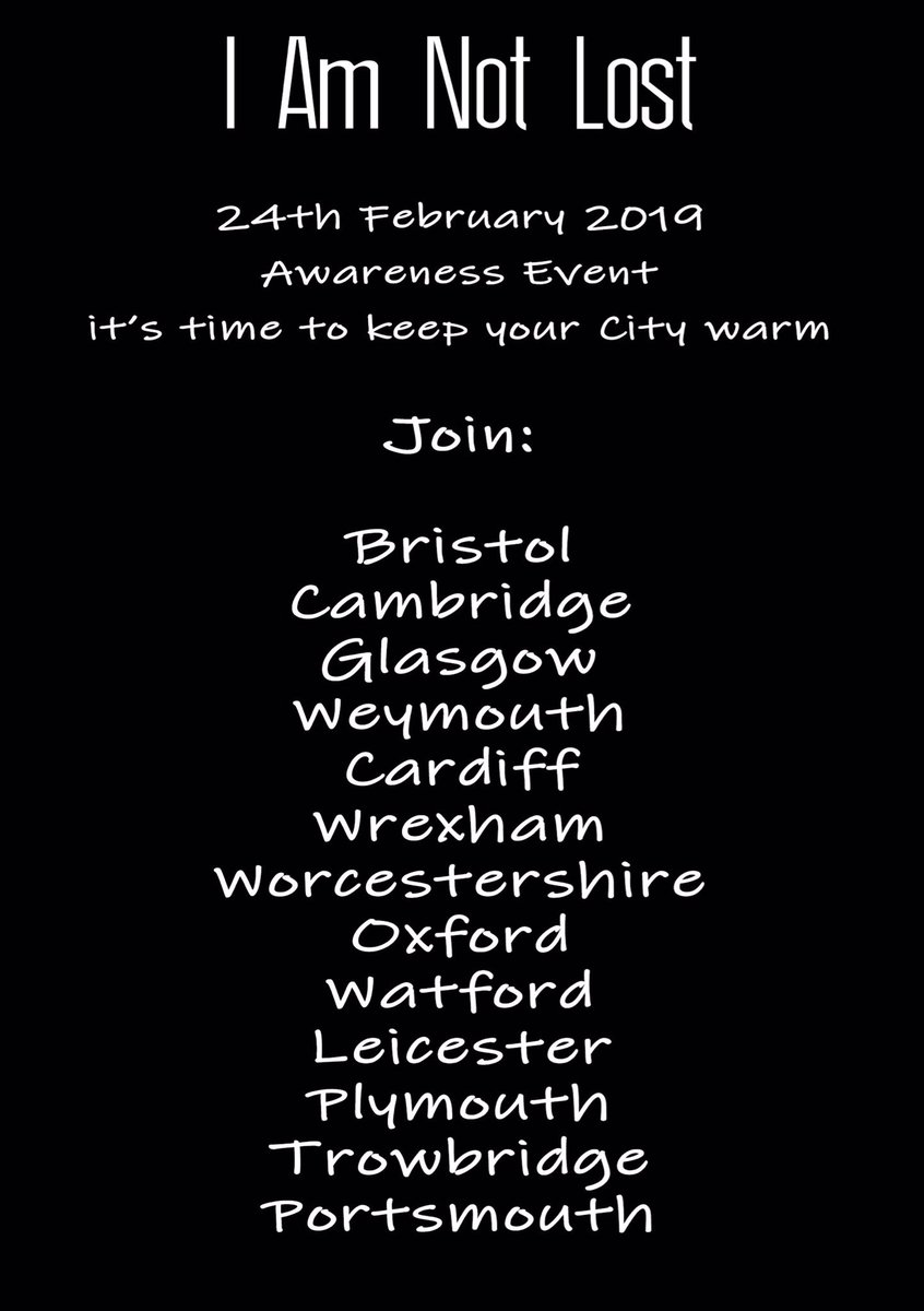 I Am Not Lost. Your city needs you ❤️