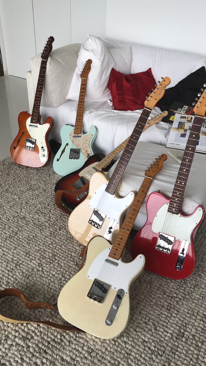 tankbank's tweet photo. @Fender My all original 55, 60&amp;66 esquire,and 68 thinline - with newer Nashville and CS thinline https://t.co/VEGzf61l4X