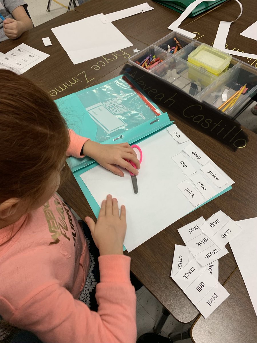 SingTeachLearn's tweet image. Students learning about words THEIR way! Sorting words by patterns helps make sense of spelling. #RKDTC19 #wordstheirway