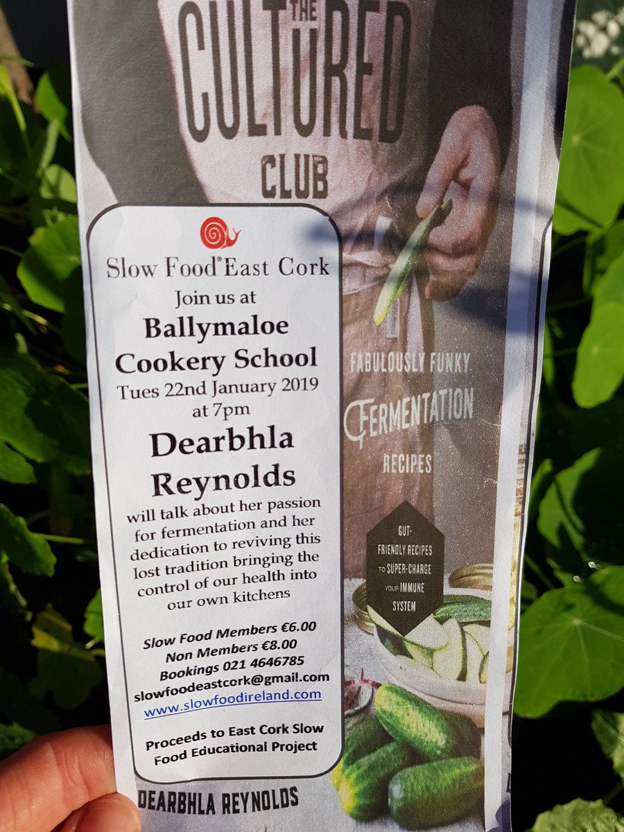 My girl Derbh is in town next week and giving a talk on slow food, and fermentation. Go if you get the chance!