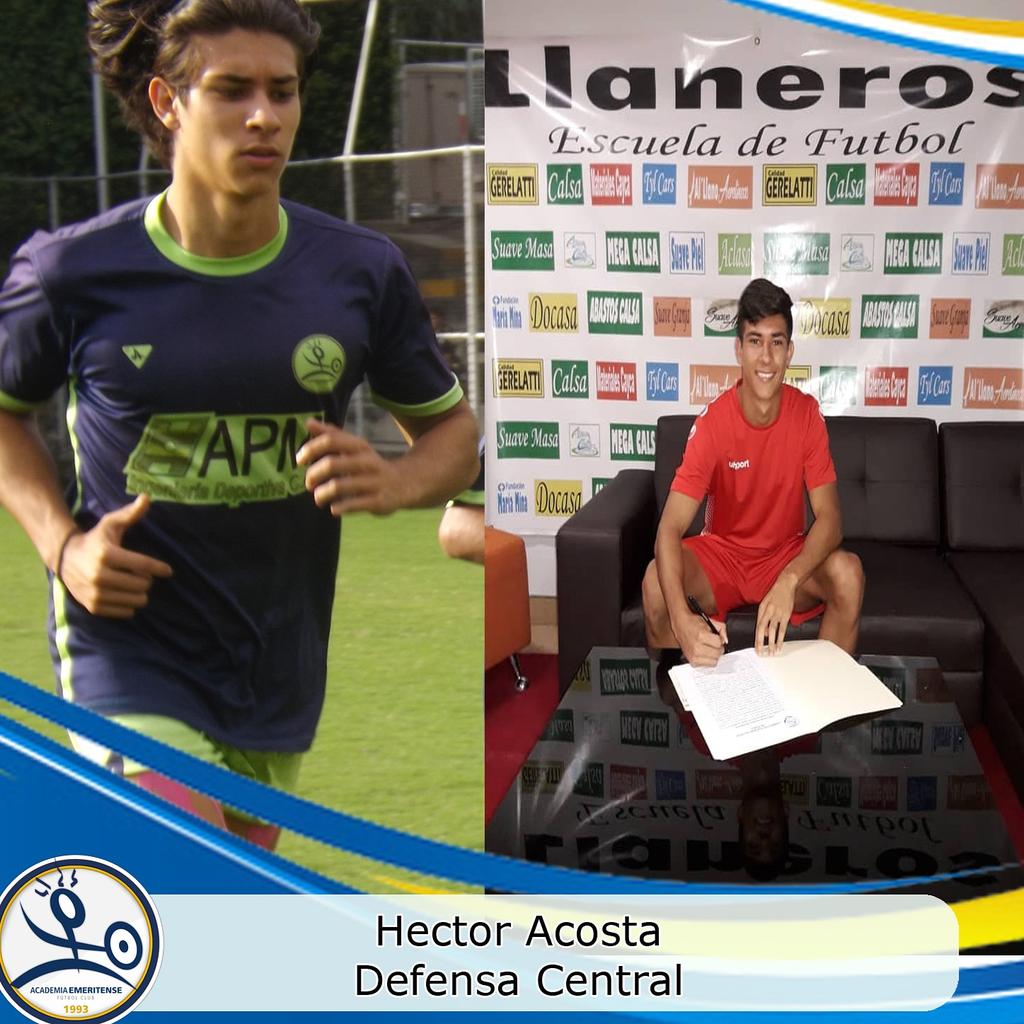 Desde la Academia Emeritense queremos felicitar a nuestro jugador Héctor Acosta al dar un paso gigante en su carrera profesional, hoy en <a href="/Llaneros_EF/">Llaneros de Guanare EF</a>

Héctor Acosta referente en la saga defensiva de las categorías juveniles de nuestra institución y del equipo de tercera división.