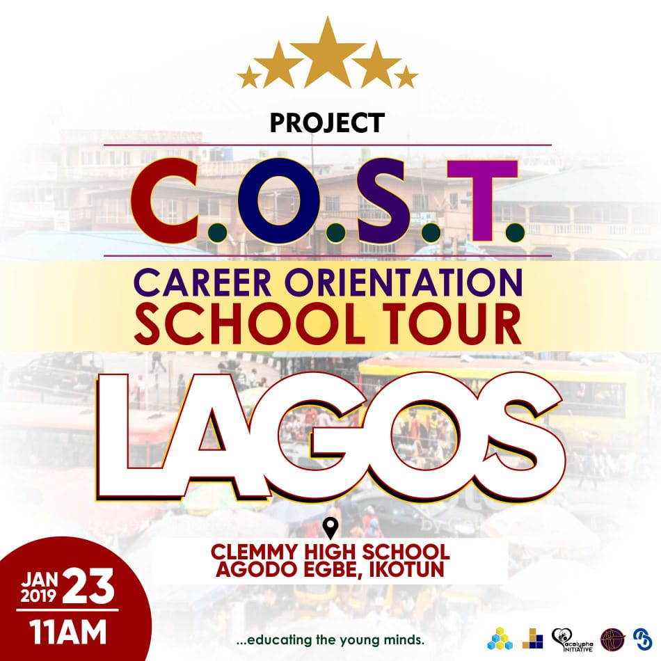 The Project COST. Next Stop is Ikotun @ Clemmy High School,Agodo Egbe, Ikotun, Lagos. Save the date.
#DoyenFoundation 
#ProjectCOST 
#CareerOrientation
#SchoolTour
#Lagos
#Ikotun