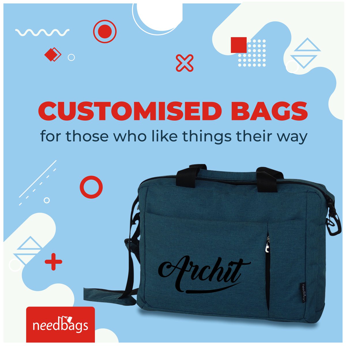 Get customized bags for personal use or gifting purpose, only at Needbags
#CustomisedBags #Needbags