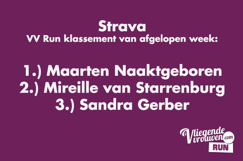 Drie nieuwe namen in ons VV Run klassement! En de eerste man 💪

Train jij samen met onze Strava club mee voor de run op 18 mei? Een account aanmaken is eenvoudig &amp; gratis. #gratismotivatie #Strava #wineenjubileumshirt