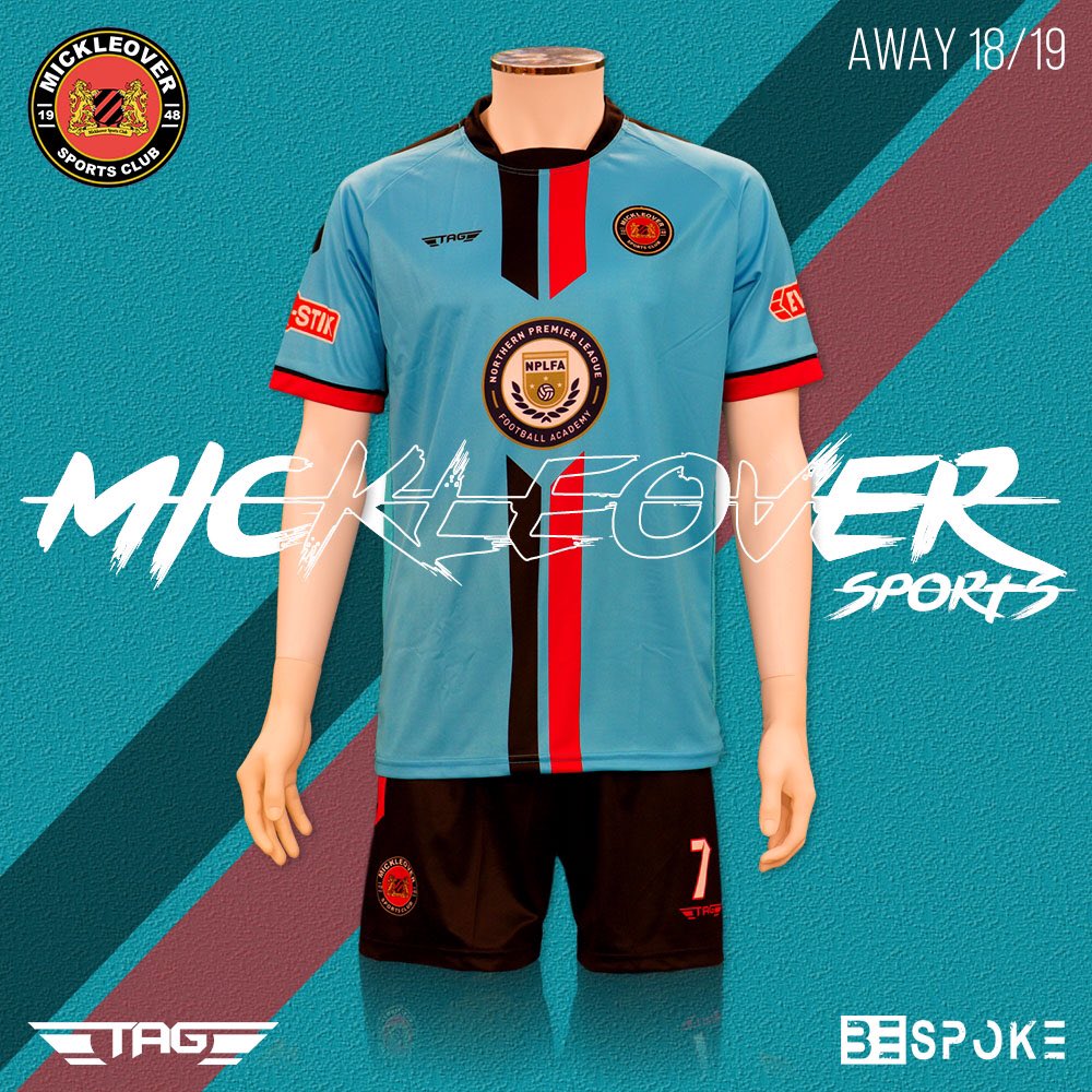 TAGSportswear's tweet photo. Away kit 18/19 designed and created for @MickleoverSFC #BEbespoke 👕.
Design your own bespoke kit through our kit builder ⚽️ https://t.co/czJd3nEt1G
#footballkitdesign #footballkitstudio #kitbuilder #nonleague #footballkits #sublimationprinting #evoleze #tagsportswear https://t.co/QegbGYoYL5