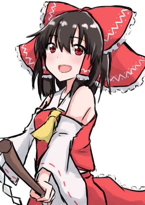 #深夜の真剣お絵描き60分一本勝負
霊夢さん 