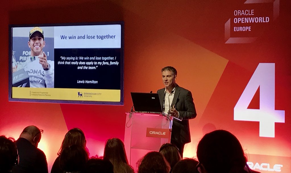 “The real risk of change is when things stop happening, not when things start” - David Wilkin from @MyBCU speaking about #OracleConsulting’s True Cloud Methodologies TCM @oracleopenworld #OOWLON #OOWConsulting