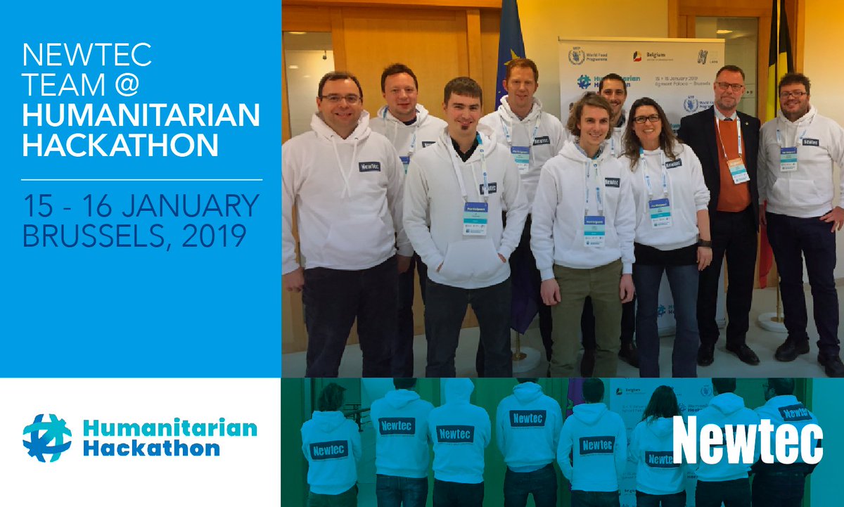 WillemsKoen's tweet photo. Meet Newtec's Humanitarian Hackers - #Newtec_Satcom #HumanitarianHackathon https://t.co/RJR9VOkNXM https://t.co/4CqJqeC4Zu