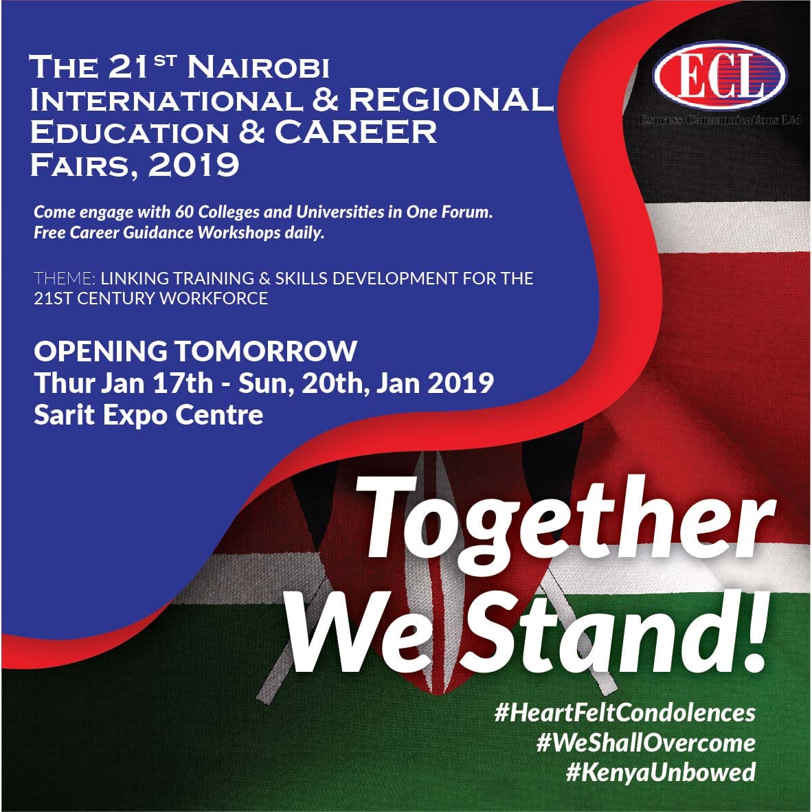 Let us come together, move on stronger and make the Kenyan Dream the Reality that It Is..#NairobiEduFair2019
