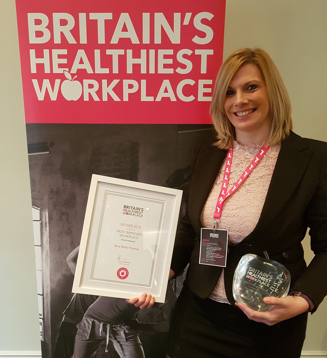 blumofin's tweet photo. Pleased to have been awarded Most Improved Workplace at the @Vitality_UK Britains Healthiest Workplace awards today at BAFTA! https://t.co/G1llndvAFa