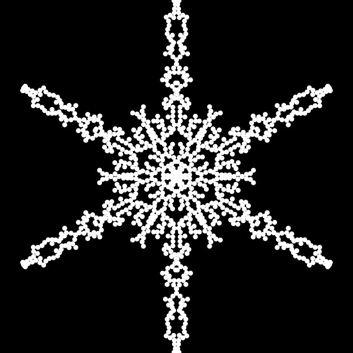 nanooooh1998's tweet image. various shapes of snowflake1 #generateart #processing #codingtrain