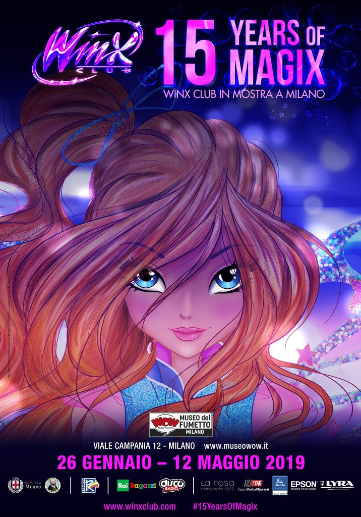 UpTv_ita's tweet photo. Dal #26gennaio la magia delle #Winx arriva a #Milano al @museoWOW #SpazioFumetto la mostra per festeggiare i 15 anni delle Winx  "15 Years of Magix" visitabile fino al 12 maggio!  #WinxClub #15YearsOfMagix @WinxPocketNews @C4Comic  #15YearsOfMagic #Rainbow #WinxClub https://t.co/bicb20aOFs