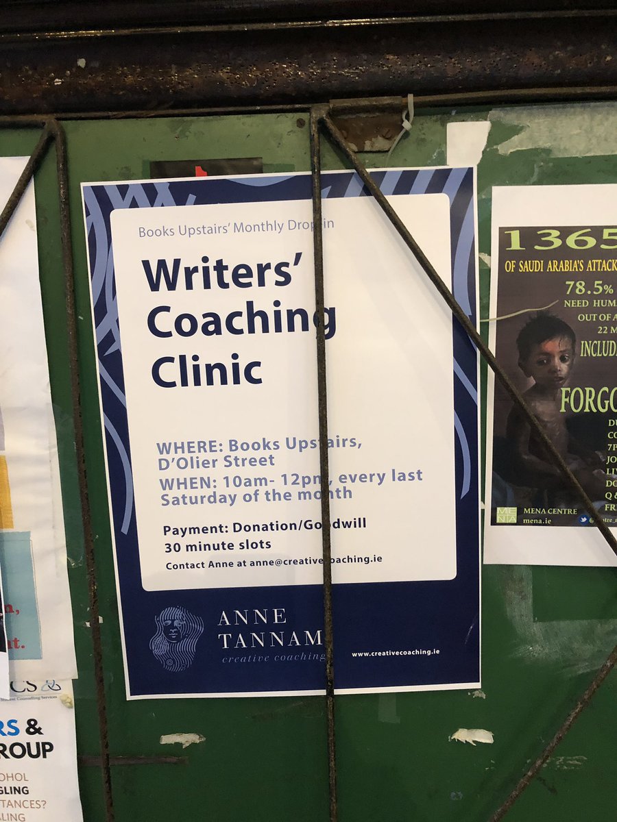 AnneTannam's tweet image. Spreading the word around town  @tcddublin @BooksUpstairs #writers  #writersblock #flourish #dublin #Resolution2019 @poetryireland @IrishWritersCtr