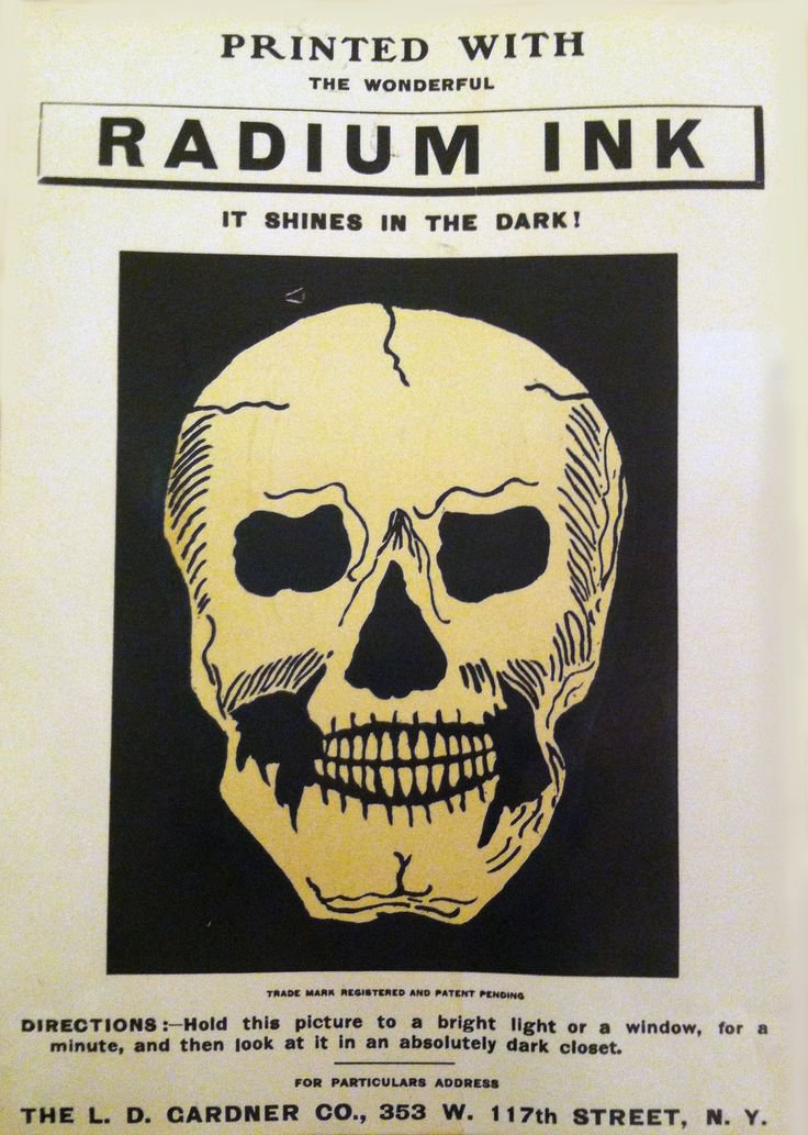 Pulp Librarian on Twitter "Radium inks and paint used zinc sulfide