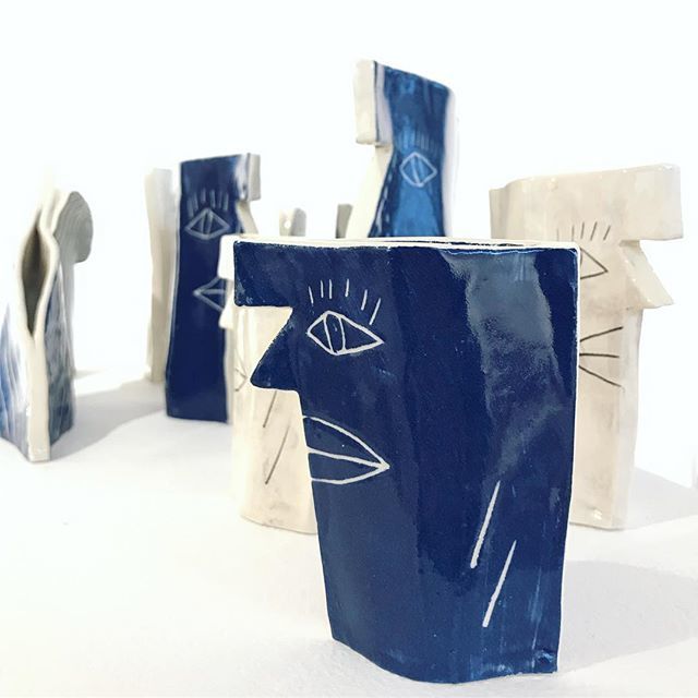 make_southwest's tweet photo. Settle down chaps!
John Molesworth’s @jhmolesworth ceramics queuing up to be placed on their plinths in Get Fresh 2019 #getfresh19, our biennial exhibition of new and emerging makers from the south west.
Opening with a party this Friday 6-8, come along!… https://t.co/r6Vy7mAFQI https://t.co/QD8eQVgu72