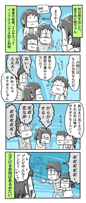 子供が2人そろってインフルエンザでした

#一日一絵 #4コマ #絵日記 