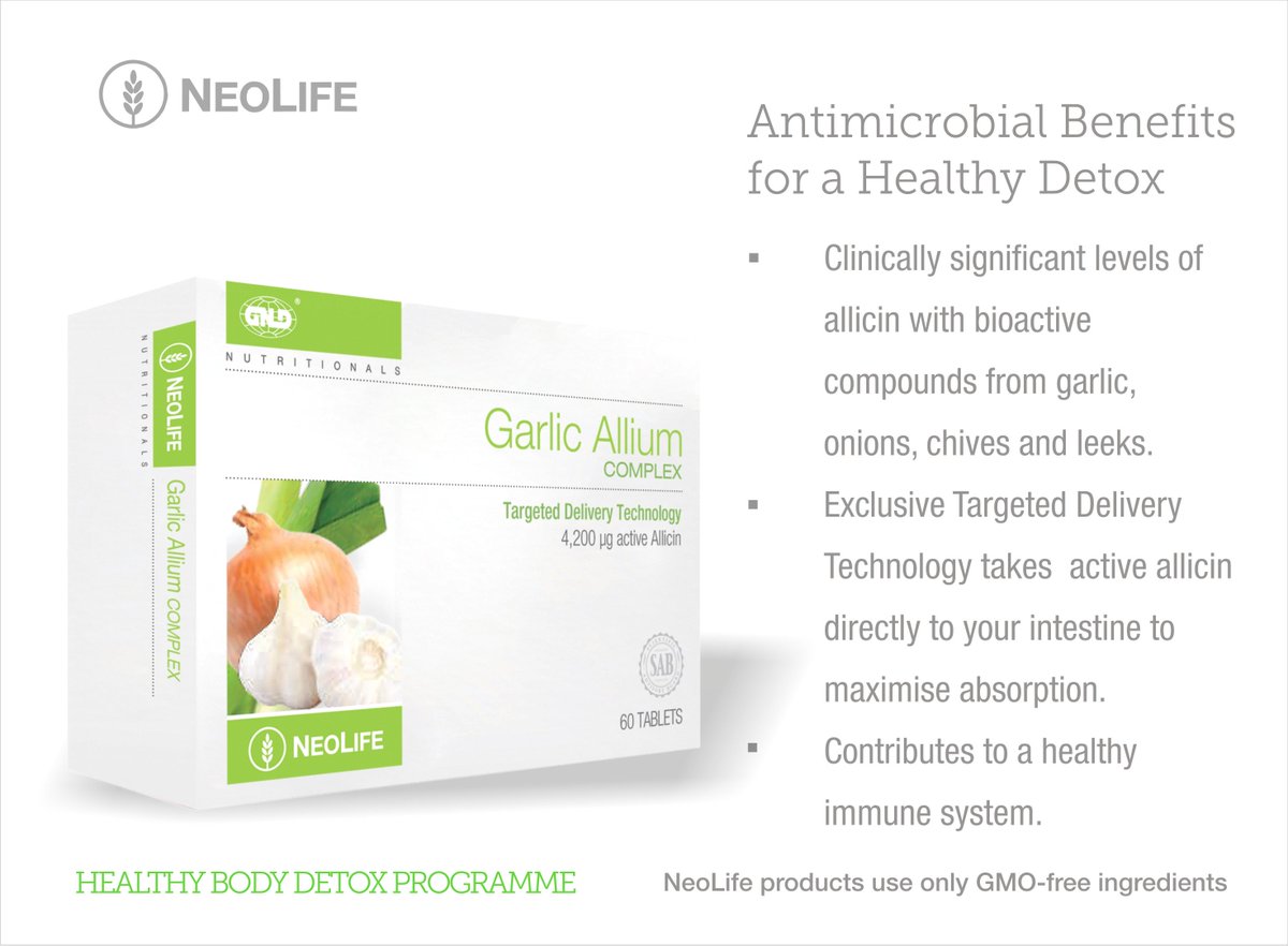 NeoLife_Africa's tweet photo. Harness nature's power with Garlic Allium Complex. Follow us and find out more about the benefits of the NeoLife Detox Products. #ComingSoon #GarlicGoodness #NeoLife #Detox #LiveLife #BeYourBest https://t.co/Kpqu5YMbFT