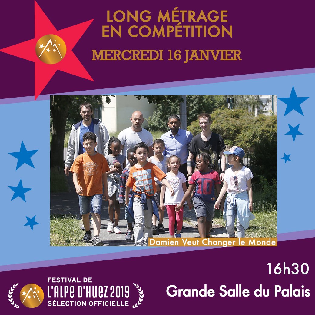 Festivalpedhuez's tweet photo. PROJECTION – 2e Long Métrage #EnCompetition 🎥
16h30 – Damien Veut Changer Le Monde de Xavier de Choudens - Grande Salle du Palais
#FAH2019 https://t.co/1fdYtrsvF0