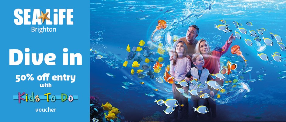 kidstodo's tweet photo. kidstodo @SEALIFEBrighton voucher is back and this time its a massive 50% of entry tickets!!! HALF PRICE TICKETS https://t.co/BPwXYjSQzn #Brighton #sealife #familytime #weekend #discount #tickets https://t.co/HSmuEJhcMx
