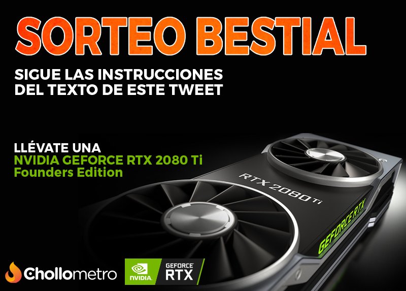 NVIDIAGeForceES's tweet photo. ¡No os perdáis el pedazo de sorteo que hacemos con los amigos de @chollometro. Haz RT a este tuit: https://t.co/wbomIYAfHQ , y síguenos a los dos para participar! Suerte 🍀 https://t.co/pHVzgra6Pn
