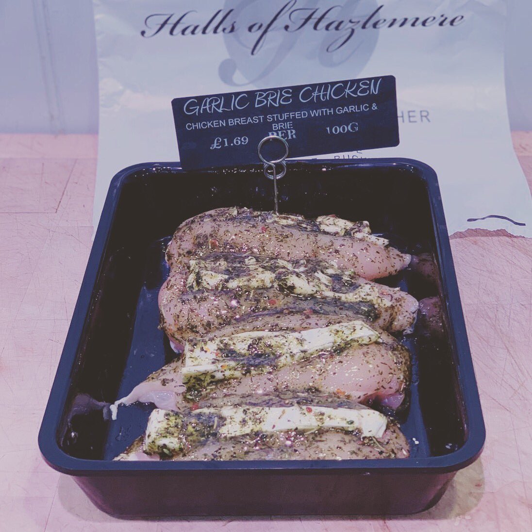 Love garlic? Love Brie? Love chicken? If you have said yes to all of these... your going to love our Garlic Brie Chicken!! Pop into @hallsofhazlemere today to pick up yours 👌🏻 #trysomethingnew #dinnerideas #shoplocal #hallsofhazlemere