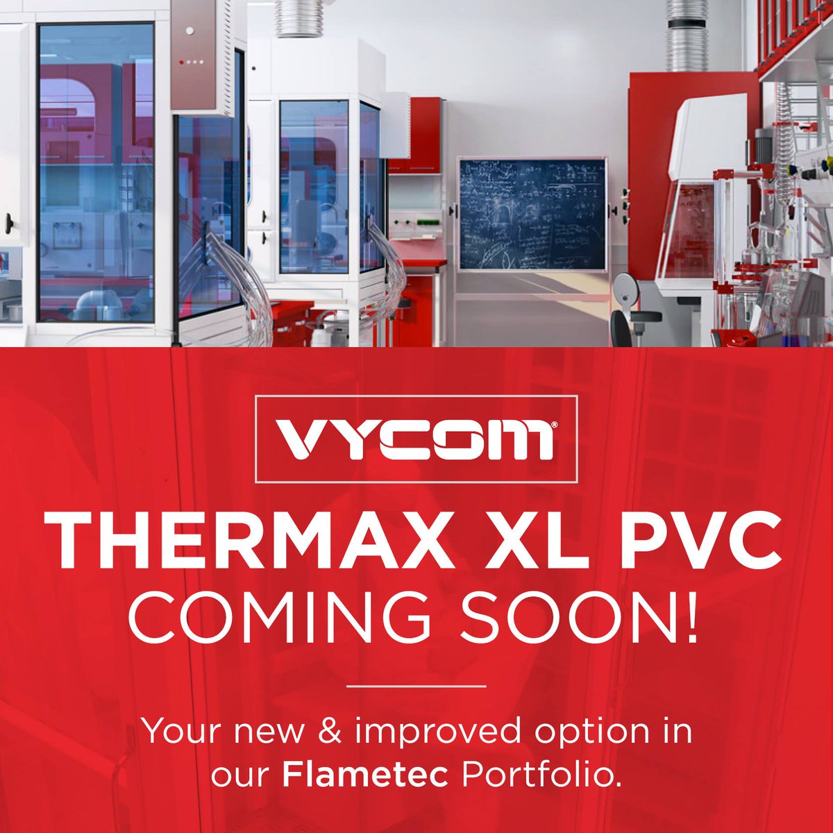 VycomPlastics's tweet photo. The #semiconductor market has spoken. Here’s our answer. Thermax XL PVC in a glossy bright white is here to fill the rising demand in the semiconductor industry! Learn more about our newest addition to the #Flametec lineup here: https://t.co/Opg2y3LaEP #ThermaxXLPVC https://t.co/nSdGyLrgDN