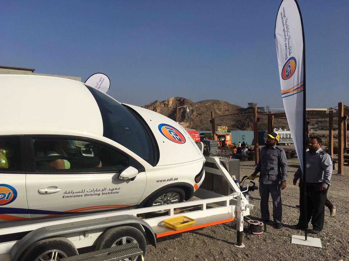 EmiratesDriving's tweet photo. Now spreading our #roadsafety awareness in Hatta! Take a look at our demo held at the Hatta Wadi Hub. #emiratesdriving #visithatta https://t.co/r4mpe3GZjZ