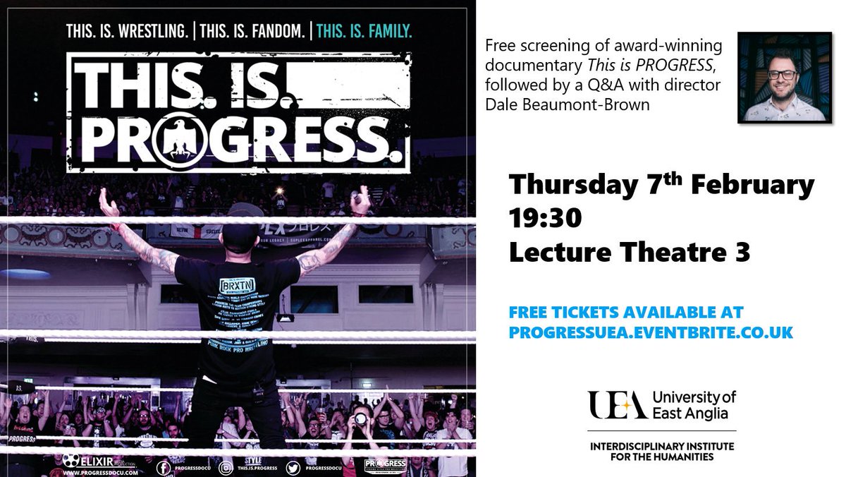 ElixirMediaProd's tweet image. Hiya folks. I've made an award-winning feature documentary, @PROGRESSdocu, about @ThisIs_Progress. 

AND the lovely folk at the @uniofeastanglia are putting on a FREE screening on Feb 7th. Come along, for FREE.

eventbrite.co.uk/e/this-is-prog…