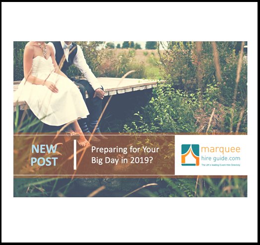 Planning a wedding in 2019? You need to read our new blog! marqueehireguide.com/blog