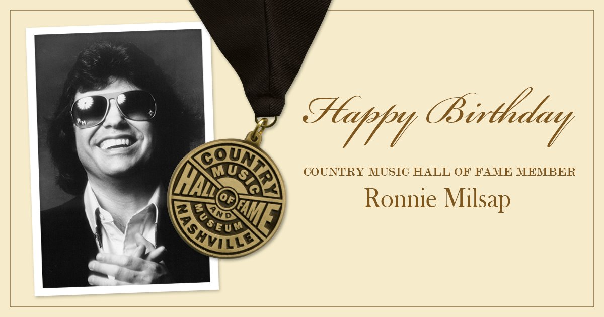 Happy birthday to Country Music Hall of Fame member, Ronnie Milsap!