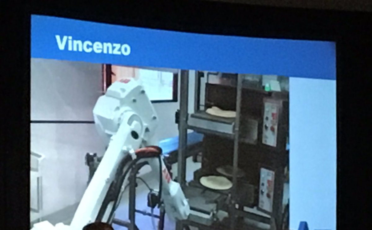 Two of my favorite things - pizza and robots! 🍕@zumepizza <a href="/a3automate/">Association for Advancing Automation</a> #A3Forum #Robotics #Automation