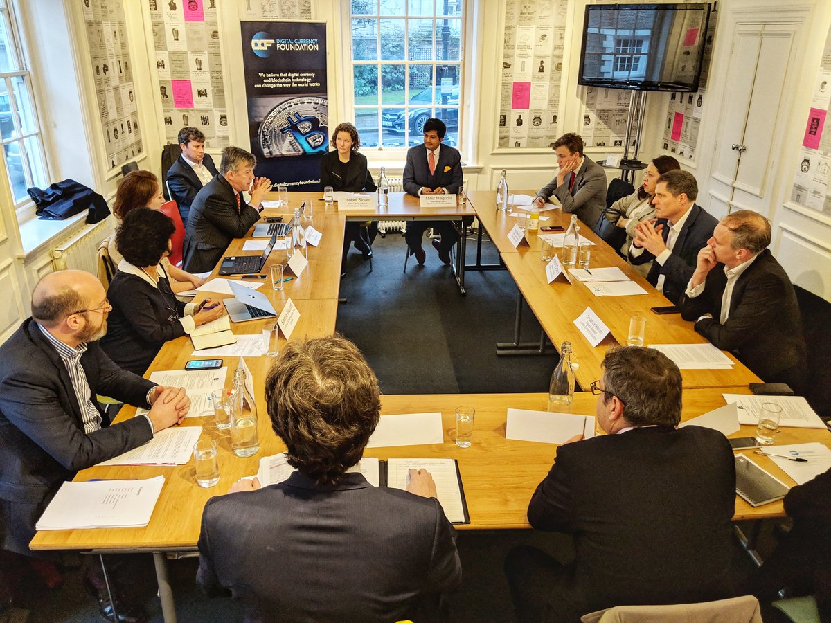DCFInfo's tweet image. Happening now: #DigitalCurrency roundtable discussion with the Treasury, chaired by Managing Director, Mihir Magudia