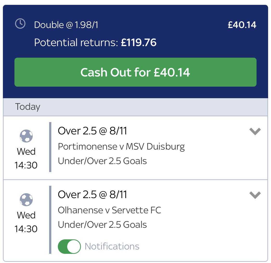 TipsOvers's tweet image. Not the treble, but fancy this double.. 

Get on it quick.  Good luck!! 

#ForeverOvers