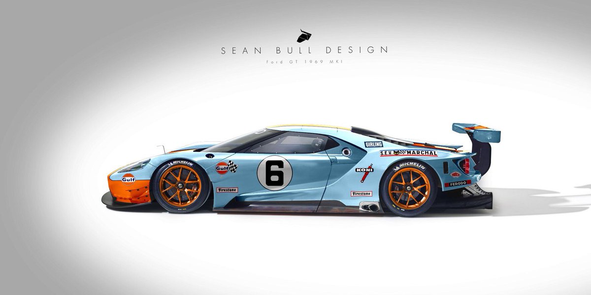 Sean Bull Design Classic Gt40 Liveries On The Current Ford Gt Lemans Car Ford Fordgt Gt40 Lemans Wec