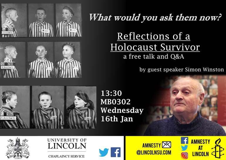Insightful talk with Simon Winston, reflecting on experiences during the Holocaust
