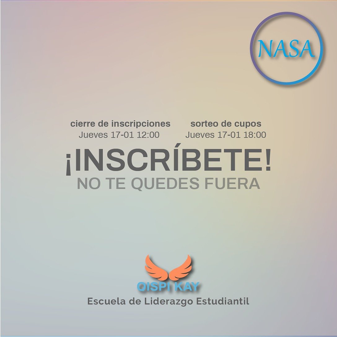 En Qispi Kay encontraras un espacio de formación en temas como:  
✔ Historia de los Movimientos Estudiantiles 
✔ El Rol del Estudiante Universitario 
✔ El Ser Humano como Ente Político 
✔ Participación Ciudadana
✔ Democracia 
Link:goo.gl/forms/NqO2GHBP…