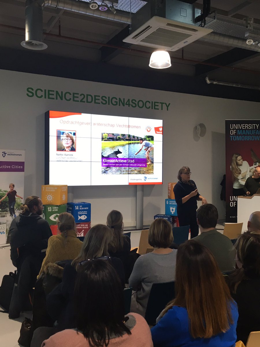 Nettie Aarnink waterschap <a href="/Vechtstromen/">Vechtstromen</a> over de #KlimaatActieveStad: samen werken aan een klimaat-robuuste omgeving #EarthiscallingTwente #ImpactStartsWithYou