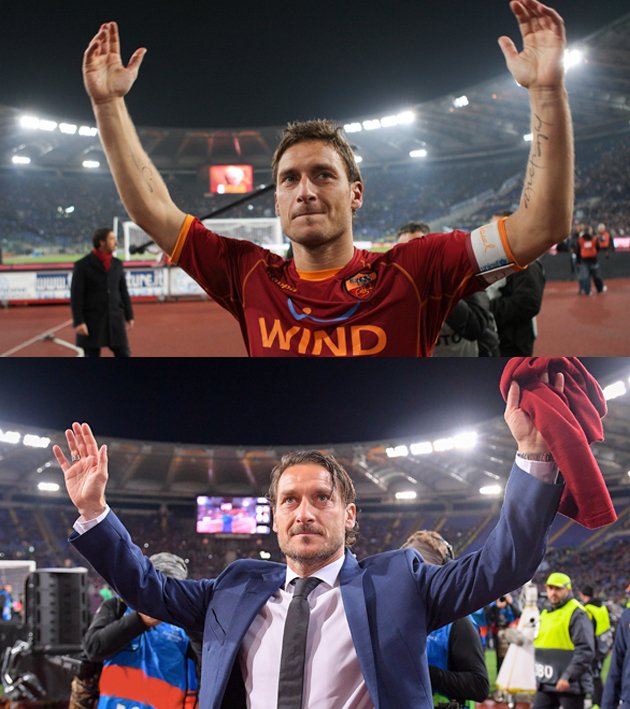 Totti's tweet photo. #10yearchallenge Qualcosa è cambiato, ma non il cuore e la passione. #totti https://t.co/Lh0JjZ1p5Q