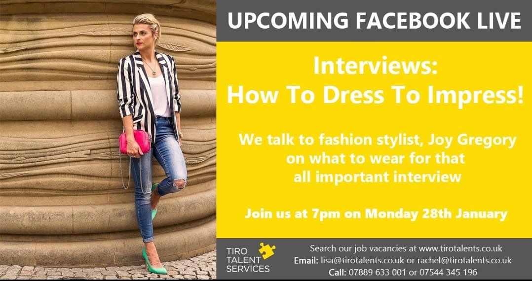 Date for your diary!!! Dress To Impress Facebook  Live,  7pm, Monday 28th Jan. Come join us. #dresstoimpress #styleguide #confidenceiskey