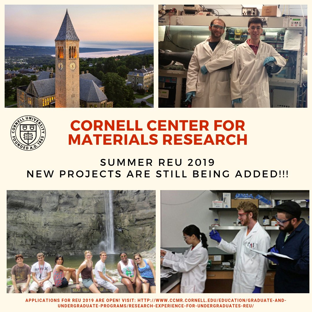Cornell Center for Materials Research REU tweet media