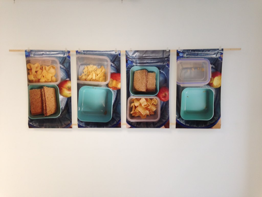 LCCVisualArts's tweet image. How much of his lunch box has Layton eaten today? Find out at INTERMISSION @CreativeArtsLCC  @EastStreetArts