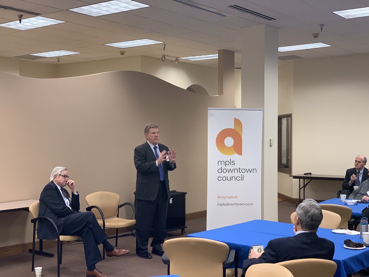 MplsDowntown's tweet photo. What an incredible conversation with Rick Forschler and John Knapp talking careers in legislative lobbying. Thank you @CCharitiesUSA for hosting and @FaegreBD &amp; Winthrop &amp; Weinstine for hosting! #mplsdowntown #mymplsdt #2025plan https://t.co/XCOSG0UP4k