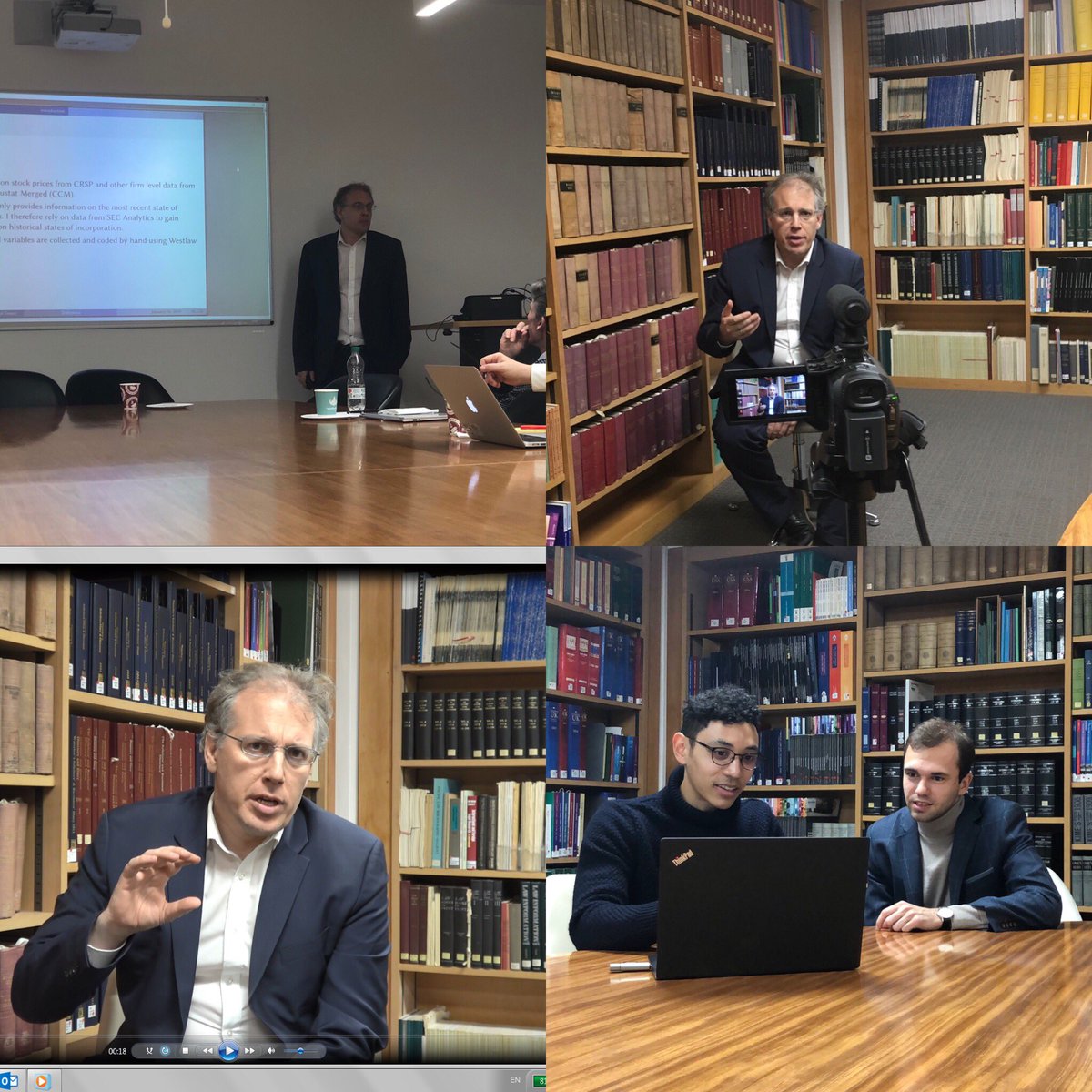 FelixPfluecke's tweet photo. Behind the scenes @OxfordBLB
This time an #OBLVlog with Jens Dammann @UTexasLaw on Delaware Precedents and Shareholder Wealth: An Empirical Analysis #OBLB #Vlogging @OxfordLawFac @oxsocsci @DrVenca @Lawtomaton https://t.co/sZgFpt3wKk
