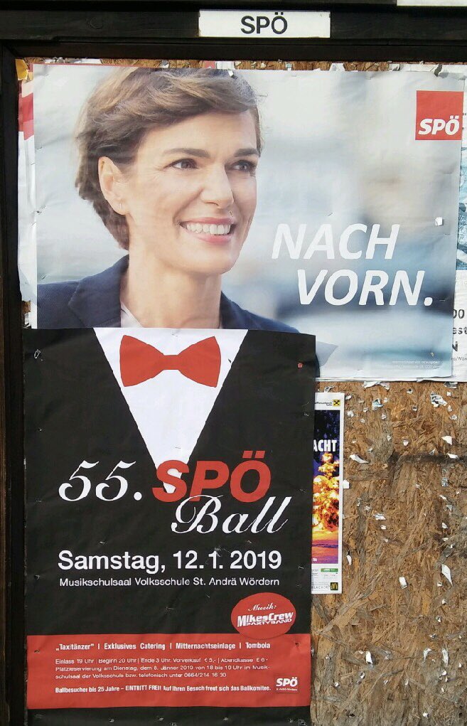 Wenn die Basis (gesehen in Greifenstein) plakatiert ... #nachvorn @SPOE_at