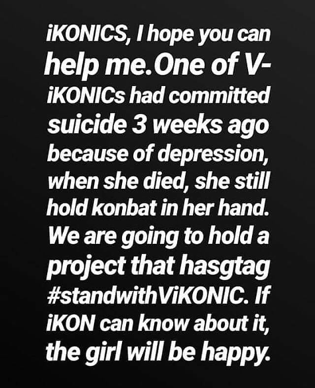 _diei_'s tweet photo. Let's pray for her and... thank you a lots for everything you did for iKON <3 T-T
 #standwithViKONIC https://t.co/U2AS5YLL8v