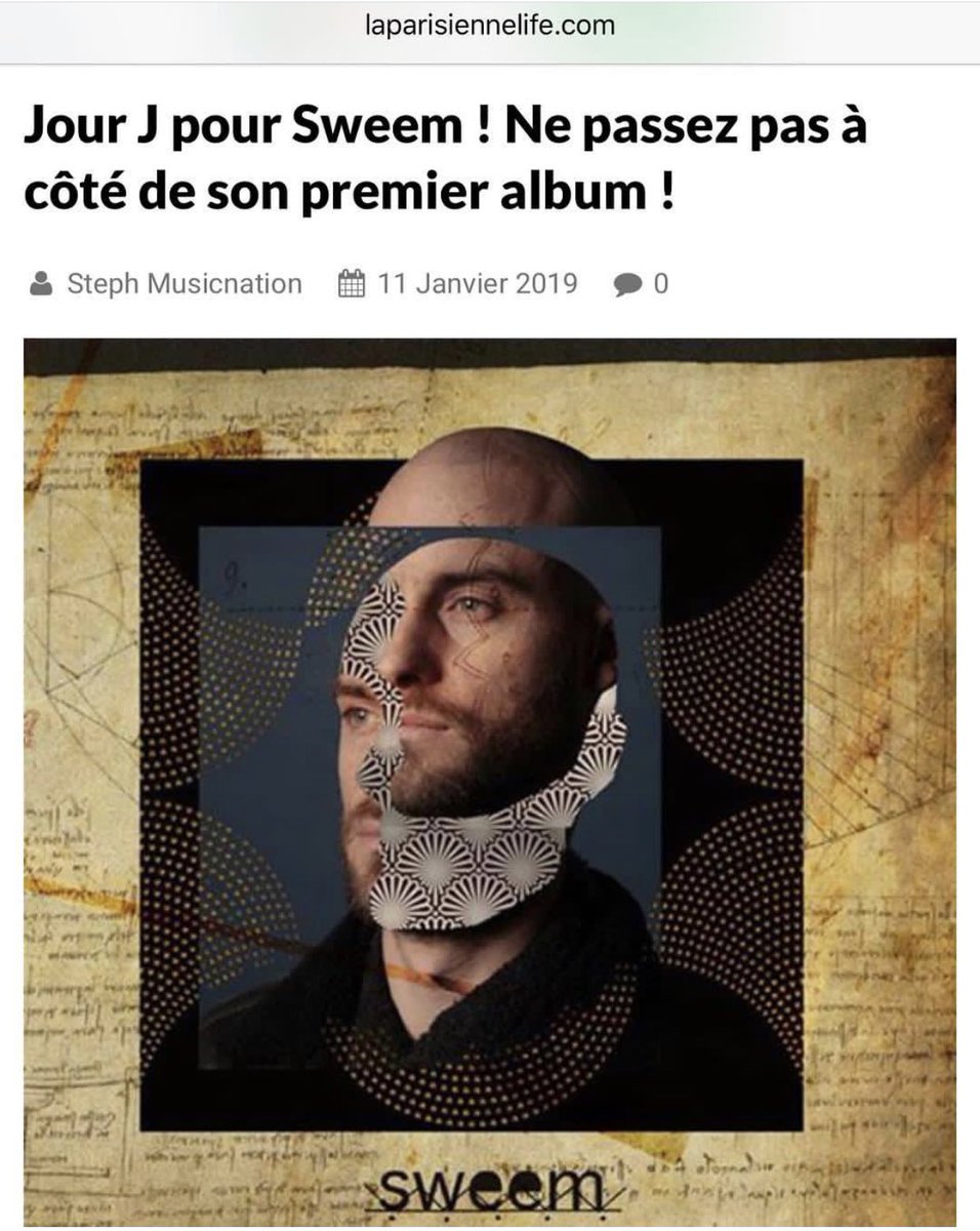 Parution janvier 2019 - Sortie du premier album de l’artiste SWEEM 😍 A lire sur le blog La Parisienne Life ❤️ #music #agencylife #sweem