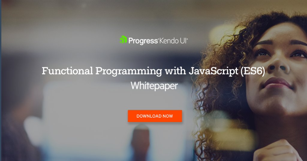KendoUI's tweet image. Interested in #FunctionalProgramming with #JavaScript? Download this whitepaper containing short definitions, tips and many code examples in functional style code: prgress.co/2yKcNht #functionalcode #JS