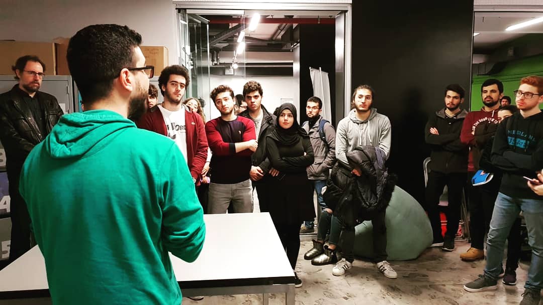 Live from <a href="/MSFEA_AUB/">MSFEA</a>'s visit to SE Factory, as part of the FYP Accelerator where <a href="/BeirutDigitalD/">BDD</a> is accelerating 8 handpicked teams composed of AUB engineering students in their 4th year and supporting them in turning their projects into a startup company.  #SEFactory