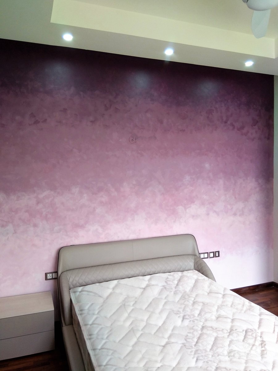 Customised Ombre wall paint finish. 
You can count on us to fulfill any of your Interior Design Dreams !

#interiordesignideas #interiordesigner #walltexture #ombrewalls #cloudyeffect #visualdelights #shadesandhues #designelements #bedroomdesignideas #tints  #lighting #pddesigns